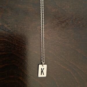 Silver Initial Pendant Necklace